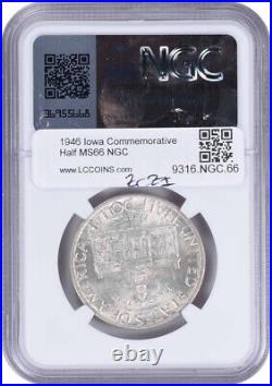 Iowa Commemorative Silver Half Dollar 1946 MS66 NGC