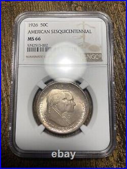 (KP#16) 1926 NGC MS66 American Sesquicentennial Commemorative Half Dollar 50c