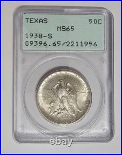 (LD) 1938-S Texas Commemorative 50C MS65 Rad