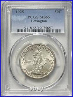 Lexington Silver Half Dollar 1925 PCGS MS 65 Uncirculated 50c Commemorative Coin