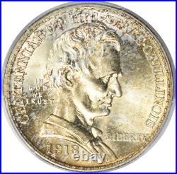 Lincoln Commemorative Silver Half Dollar 1918 MS67 PCGS
