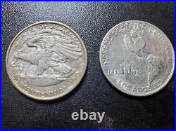 Lot of 2 Silver Commemorative Half Dollars AU/UNC