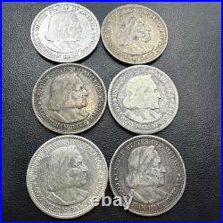 Lot of 6 Christopher Columbus 1892 1893 US Silver Commemorative Half Dollars Lot of 6 Christopher Columbus 1892 1893 US Silver Commemorative Half Dollars