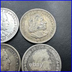 Lot of 6 Christopher Columbus 1892 1893 US Silver Commemorative Half Dollars Lot of 6 Christopher Columbus 1892 1893 US Silver Commemorative Half Dollars
