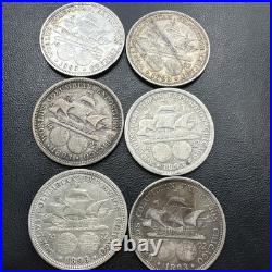 Lot of 6 Christopher Columbus 1892 1893 US Silver Commemorative Half Dollars Lot of 6 Christopher Columbus 1892 1893 US Silver Commemorative Half Dollars
