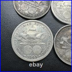 Lot of 6 Christopher Columbus 1892 1893 US Silver Commemorative Half Dollars Lot of 6 Christopher Columbus 1892 1893 US Silver Commemorative Half Dollars