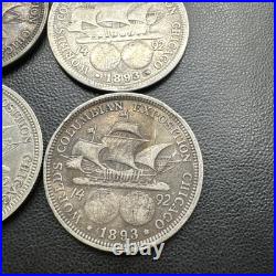 Lot of 6 Christopher Columbus 1892 1893 US Silver Commemorative Half Dollars Lot of 6 Christopher Columbus 1892 1893 US Silver Commemorative Half Dollars