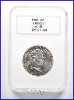 MS63 1918 Lincoln Commemorative Half Dollar NGC 8361