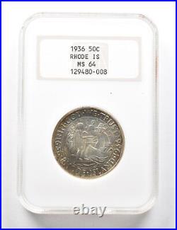 MS64 1936 Rhode Island Tercentenary Commemorative Half Dollar NGC 0521