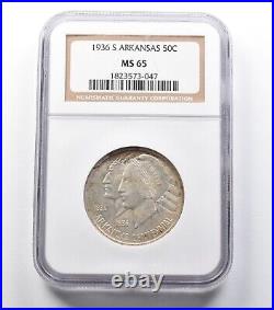 MS65 1936-S Arkansas Centennial Commemorative Half Dollar NGC 2460
