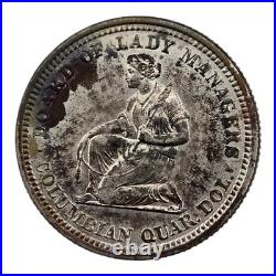 Nice 1893 Isabella Commemorative Us Quarter Unc Details Toned