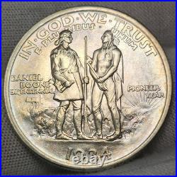 Nicely Toned 1934 Daniel Boone Half Dollar UNC BU 90% Silver Commemorative CHBN1