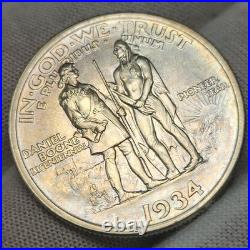 Nicely Toned 1934 Daniel Boone Half Dollar UNC BU 90% Silver Commemorative CHBN1