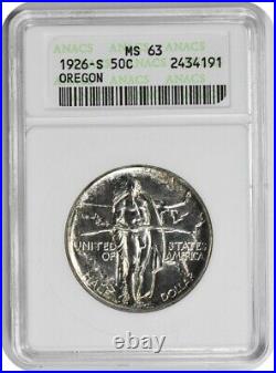 Oregon Commemorative Silver Half Dollar 1926-S MS63 NGC