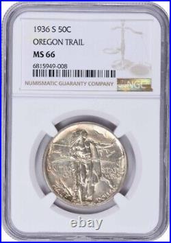 Oregon Commemorative Silver Half Dollar 1936-S MS66 NGC