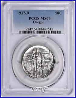 Oregon Commemorative Silver Half Dollar 1937-D MS64 PCGS