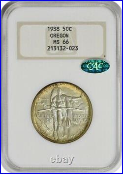 Oregon Commemorative Silver Half Dollar 1938 MS66 NGC (CAC)