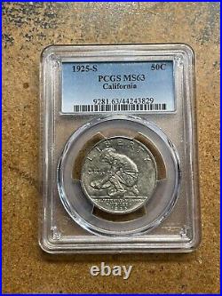 PCGS MS63 1925-S CALIFORNIA DIAMOND JUBILEE Commemorative silver Half Dollar