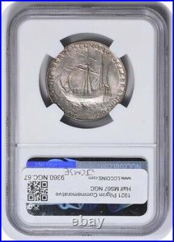 Pilgrim Commemorative Silver Half Dollar 1921 MS67 NGC