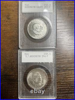 RARE Blanchard Lot 2 Coin Half Dollars Booker T Washington Carver Commem Silver RARE Blanchard Lot 2 Coin Half Dollars Booker T Washington Carver Commem Silver