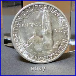 Rare 1935-S San Diego California-Pacific Exposition Half Dollar XF/AU 90% Silver