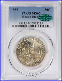 Rhode Island Commemorative Silver Half 1936 MS65 PCGS (CAC)