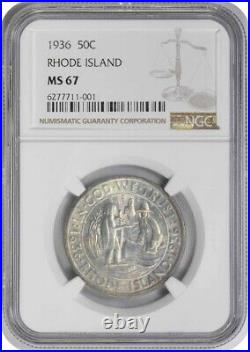 Rhode Island Commemorative Silver Half Dollar MS67 NGC
