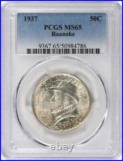 Roanoke Commemorative Silver Half Dollar 1937 MS65 PCGS