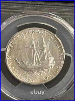 SASA 1920 Pilgrim Half Dollar 90% Silver PCGS GOLD SHEILD UNC Detail SASA 1920 Pilgrim Half Dollar 90% Silver PCGS GOLD SHEILD UNC Detail