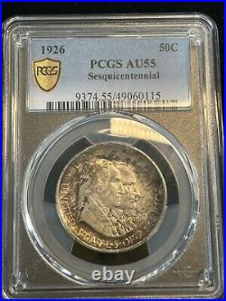 SASA 1926 sesquicentennial half dollar Pcgs Au55 Toned