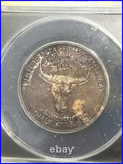 SASA 1935 spanish trail commemorative half dollar Anacs Au55 Details