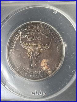 SASA 1935 spanish trail commemorative half dollar Anacs Au55 Details