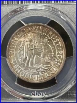 SASA 1936-D Rhode Island Commem Half Dollar PCGS Great Eye Appeal Nice Strike