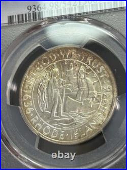 SASA 1936-D Rhode Island Commem Half Dollar PCGS Great Eye Appeal Nice Strike