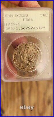 San Diego Commemorative Half Dollar 1935S MS66 PCGS 1st Gen Holder Rattler