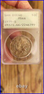 San Diego Commemorative Half Dollar 1935S MS66 PCGS 1st Gen Holder Rattler