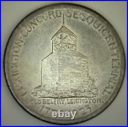 Silver 1925 Lexington-Concord Sesquicentennial Commemorative Half Dollar UNC