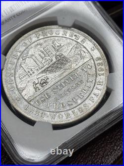Silver So Called Dollar 1933 Century of Progress CO. HK-870 NGC MS64 Gorgeous