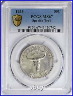 Spanish Trail Commemorative Silver Half Dollar 1935 MS67 PCGS