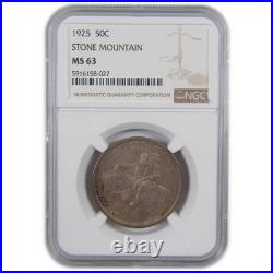 Stone Mountain Commemorative Half Dollar 1925 MS 63 NGC SKUI18308