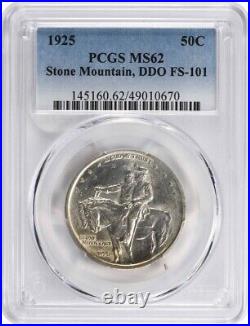 Stone Mountain Commemorative Silver Half Dollar 1925 DDO FS-101 MS62 PCGS