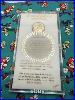 Stone Mountain Half Dollar 1925 In Capital Plastics Holder White