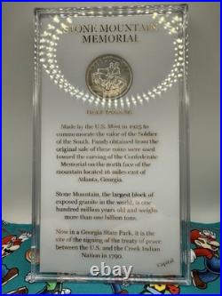 Stone Mountain Half Dollar 1925 In Capital Plastics Holder White