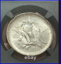 Texas Commemorative Silver Half Dollar 1934 MS66 NGC