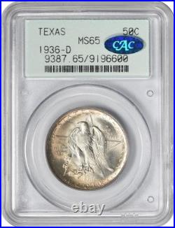 Texas Commemorative Silver Half Dollar 1936-D MS65 PCGS OGH (CAC)