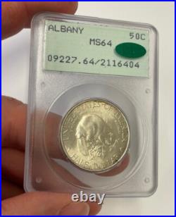 U. S. 1936 Silver Albany Commemorative Half Dollar (PCGS MS 64 CAC) Rattler