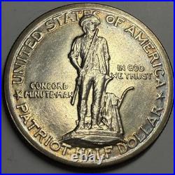 US 1925 Lexington Concord Sesquicentennial Silver Half Dollar