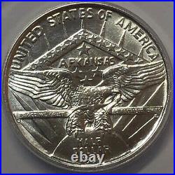 US 1936 Arkansas Commemorative Half Dollar 50 Cent Silver Coin, ANACS MS62