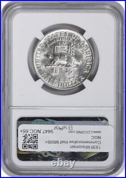 Wisconsin Commemorative Silver Half Dollar 1936 MS66+ NGC